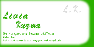 livia kuzma business card